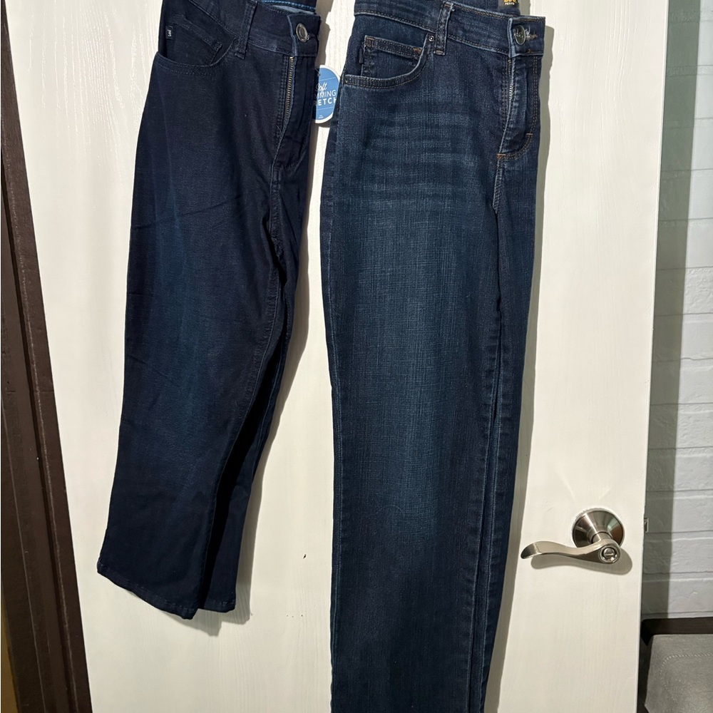 Lee Women's Dark Blue Straight Jeans and dark blue Capri jeans 6p